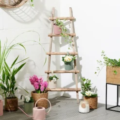 CASA RECYCLE Scaletta Naturale- Kids|Portavasi Sospesi