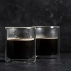 CASA RELAX Bicchiere A Parete Set Di 2 24,5 CL Trasparente- Bicchieri Da Caffè|Bicchieri Da Tè