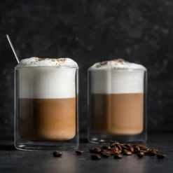 CASA RELAX Bicchiere A Parete Set Di 2 33 CL Trasparente- Utensili Da Tè|Bicchieri Da Caffè