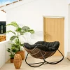 CASA ROCKO Sedia A Dondolo Nero- Sedie Lounge