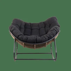 CASA ROCKO Sedia A Dondolo Nero- Sedie Lounge