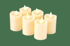 CASA RUSTIC Candele Led Set Da 6 Avorio- Candele Led