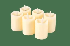 CASA RUSTIC Candele Led Set Da 6 Avorio- Candele Led