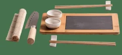 CASA SAMOURAI Set Per Sushi 10 Pezzi Naturale- Strumenti Da Cucina