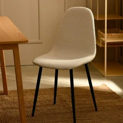 CASA SILKE Sedia Sala Da Pranzo Bouclé- Sedie Da Pranzo