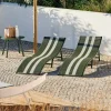 CASA SILVES Lettino Set Di 2 Cachi A Righe- Lettini