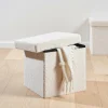 CASA STOR Pouf Pieghevole Con Contenitore Bianco- Kids|Pouf Portatutto