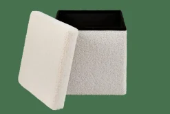 CASA STOR Pouf Pieghevole Con Contenitore Bianco- Kids|Pouf Portatutto