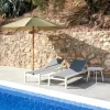 CASA SYDNEY Lettino Set Di 2 Bianco- Lettini
