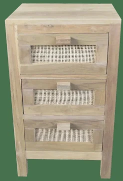 CASA TECK Armadio A 3 Cassetti Naturale- Cassettiere