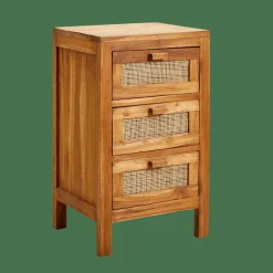 CASA TECK Armadio A 3 Cassetti Naturale- Cassettiere