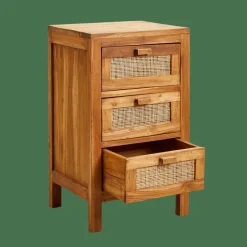 CASA TECK Armadio A 3 Cassetti Naturale- Cassettiere