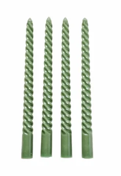 CASA TWIST Candele Intrecciate Set Di 4 Arancione- Candele