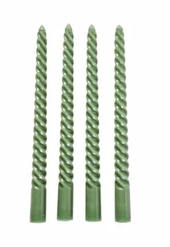 CASA TWIST Candele Intrecciate Set Di 4 Rosso- Candele