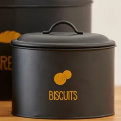 CASA VIRA Conserva Vivande Per Biscotti Nero- Contenitore Per Alimenti|Scatole Conserva Vivande