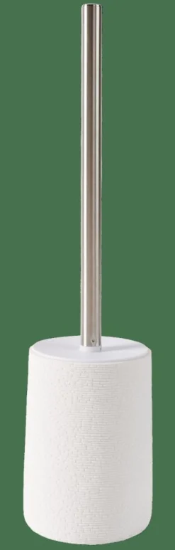 CASA WHITE ELEGANCE Scopino WC In Supporto Bianco, Argentato- Accessori Per Il Wc