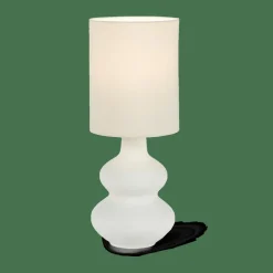CASA WHITESTONE Lampada Tav+paralume E27 Bianco Antico- Lampade Da Tavolo