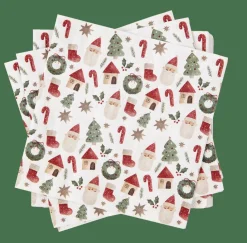 CASA X-MAS VIBE Set Di 20 Tovaglioli Multicolore- Tovaglioli